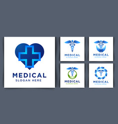 Set Collection Caduceus Symbol Icon Medicine