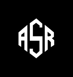 Asr Letter Logo Design With Polygon Shape