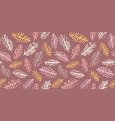 Fall Leaves Border Pattern Background