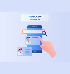 Find Doctor Finger Choose Doctor Touchscreen