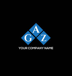 Gaz Letter Logo Design On Black Background