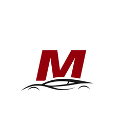 Letter M Logo With Car