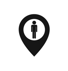 Person Location Icon Flat