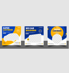 Car Washing Service Social Media Post Banner