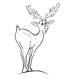 Cartoon image of reindeer Royalty Free Vector Image