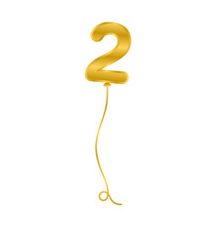 Golden Balloon Helium Number Two Floating