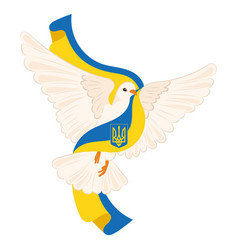 Bird Of Peace With Flag Ukraine