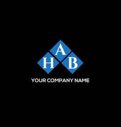 Hab Letter Logo Design On Black Background