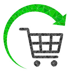 Repeat Shopping Cart Lowpoly Mocaic Icon