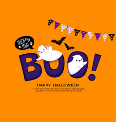 Boo Paper Cut Halloween Holiday Funny Ghosts Bat