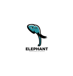 Head Elephant Logo Mascot Design Art Color