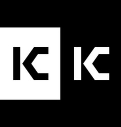 Letter Kc With Modern Shape Unique Typography