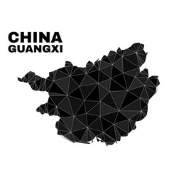 Polygonal Guangxi Province Map