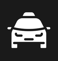 Taxi Cab Dark Mode Glyph Ui Icon