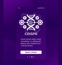 Crispr Dna Editing Banner Design With Icon