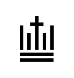 Minimalist Gothic Crown Icon Isolated