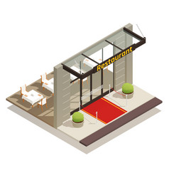 Restaurant Catering Isometric View