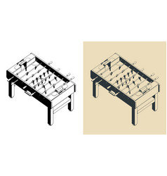 Classic Foosball Table Isometric