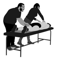 Physiotherapist And Patient Rehabilitation Work