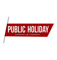 Public Holiday Red Ribbon Or Banner Design