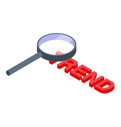 Trend Search Icon Isometric Career Watcher