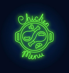 Chicken Menu Neon Sign