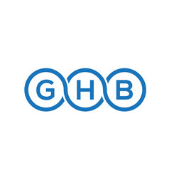 Ghb Letter Logo Design On White Background