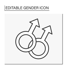 Homosexuality Line Icon