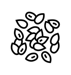 Linum Grain Food Line Icon