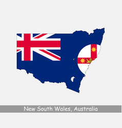 New South Wales Australia Map Flag