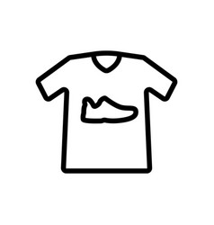 Sneaker Print T Shirt Icon Outline