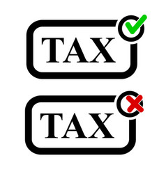 Icon Style Sign Tax Included And Excluded