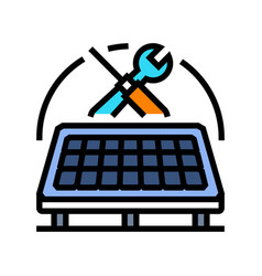 Maintenance Solar Panel Color Icon