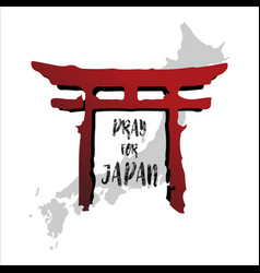 Pray For Japan Abstract Background Concept Red