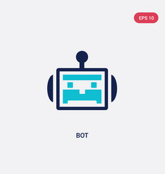 Two Color Bot Icon From Artificial Intelligence