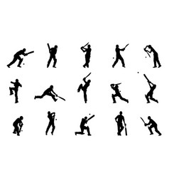 Cricket Player Silhouette