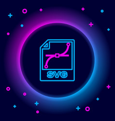 Glowing Neon Line Svg File Document Download