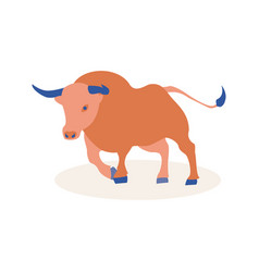 Icon Angry Red-haired Bull With Horns Hooves