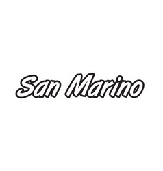 San Marino Europe Capital Text Logo Black White