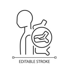 Spinal Fracture Linear Icon