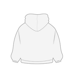 White Fashion Sweatshirt Back View Mockup Template