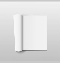 3d Blank Magazine With Rolled Pages Isolated