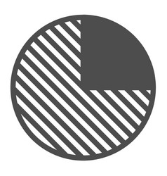 Pie Chart With One Quarter Fraction Solid Icon