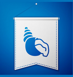 Blue Scallop Sea Shell Icon Isolated On