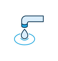 Faucet With Water Drop Modern Icon