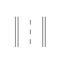 One Lane Road Line Icon