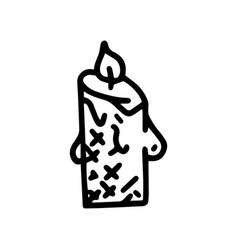 Beeswax Candle Line Doodle Simple Icon