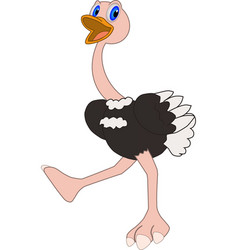 Cartoon Of A Funny Ostrich