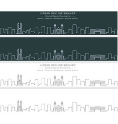 Dakar Single Line Skyline Banner