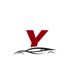 Letter Y Logo With Car